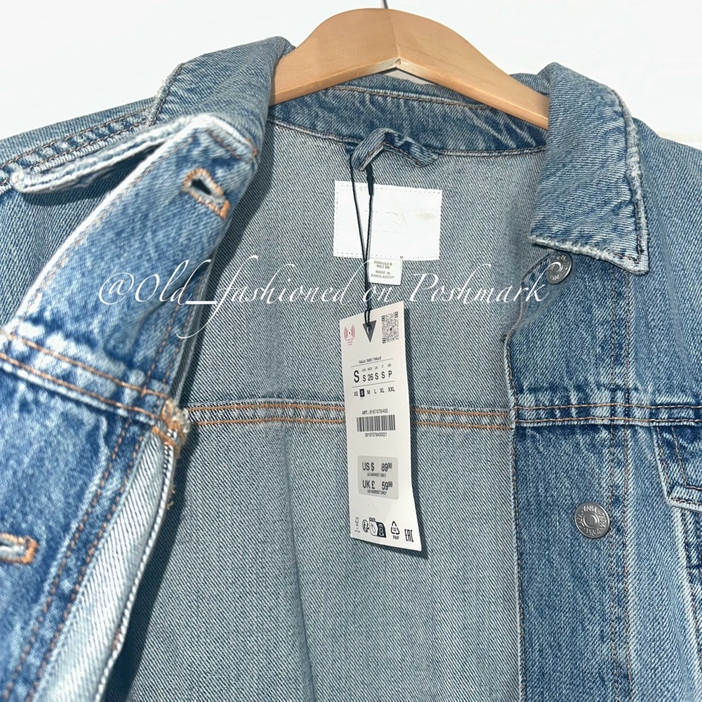 ZARA Denim Rhinestone Jacket - Picture 10 of 11